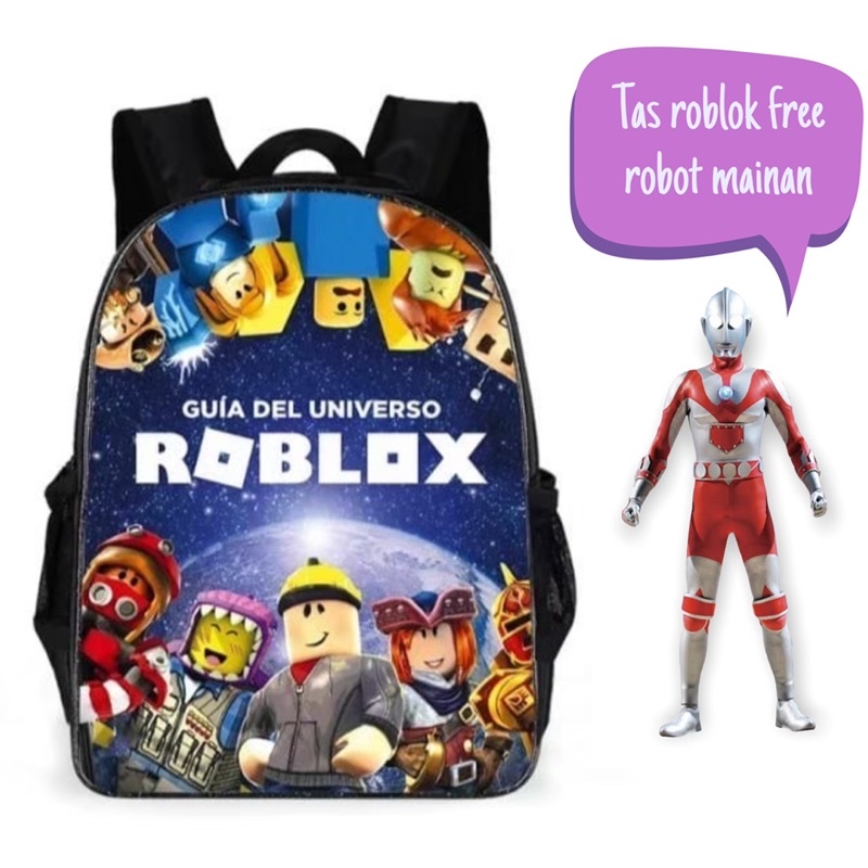 tas anak laki laki karakter roblok/tas sekolah anak tk dan paud gratis robot