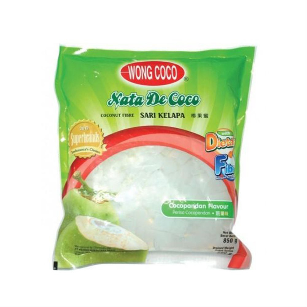 

Wong Coco Sari Kelapa Nata De Coco Cubes Cocopandan 800 gr