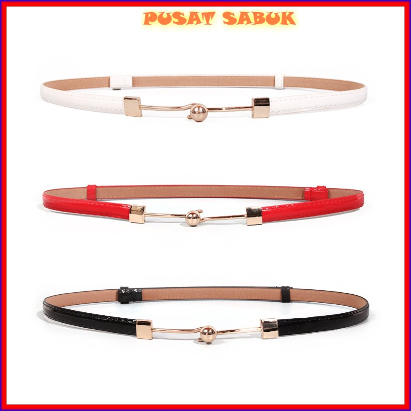 Ikat Pinggang Wanita Kulit Kecil Gesper Tali Korea Women Belt Fashion pesta Sabuk Cewek Karet Murah