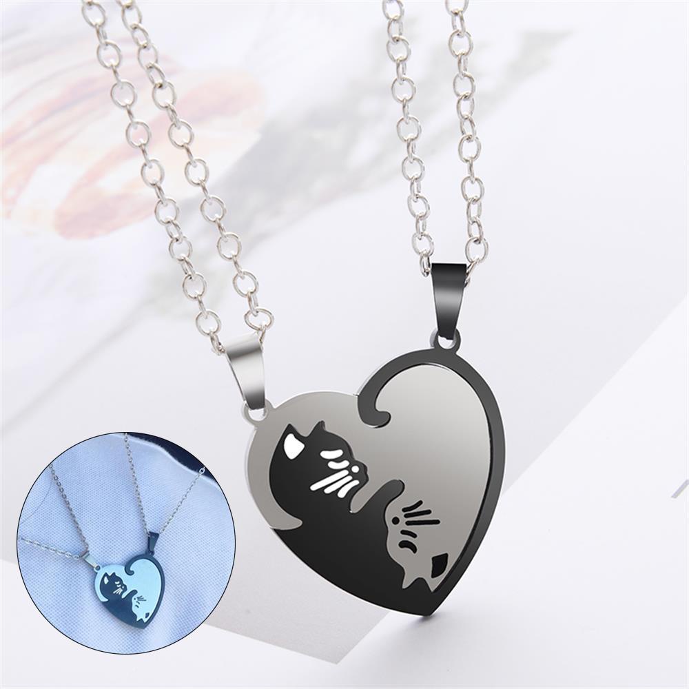 Lily Cat Kalung Fashion Perhiasan Hadiah Anti Karat Untuk Pasangan Yin Yang Necklace