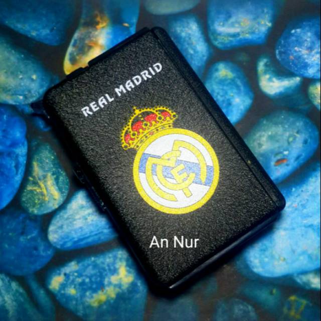 Kotak ROK0K Plus Korek Api -  ROK0K Isi -+10-12 Batang - Tempat ROK0K - Korek Api Unik - Real Madrid