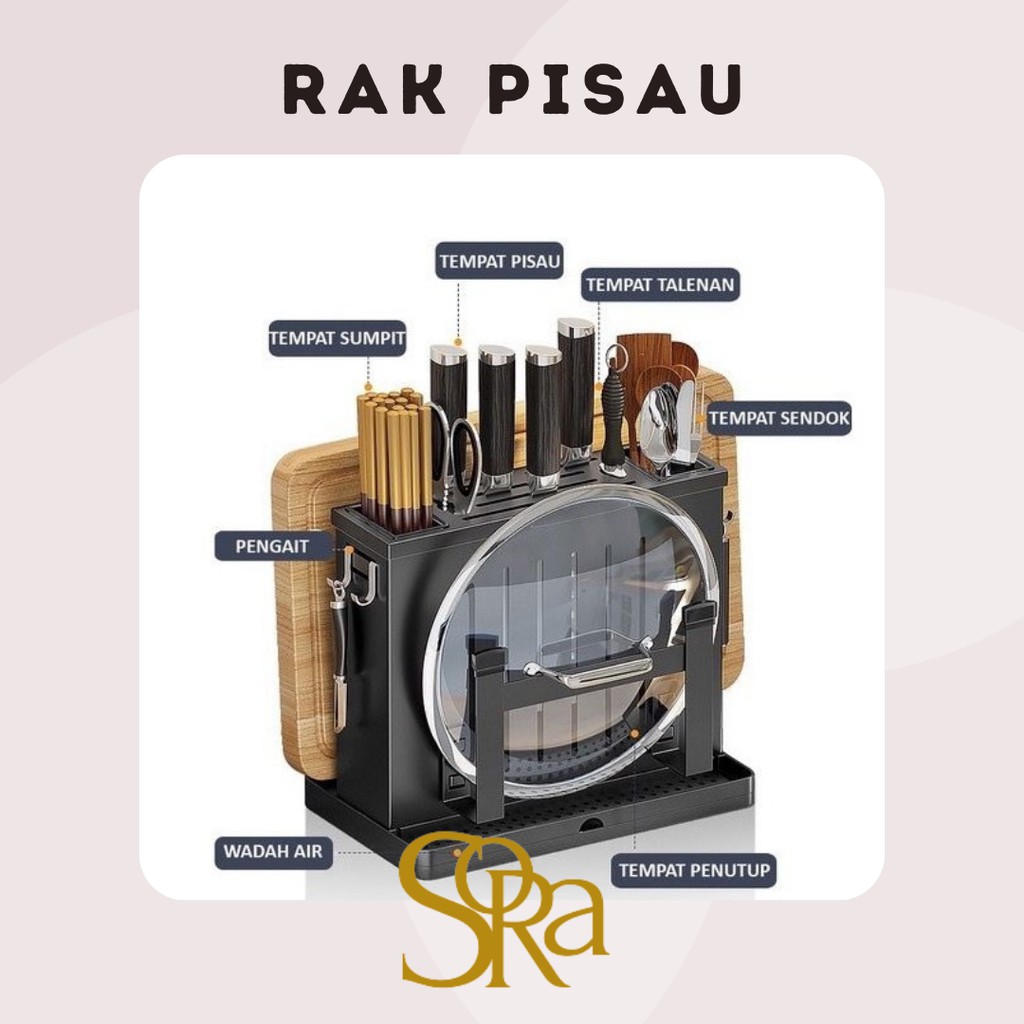 RAK PENYIMPAAN PERALATAN DAPUR / RAK PISAU / WADAH PENYIMPANAN PISAU