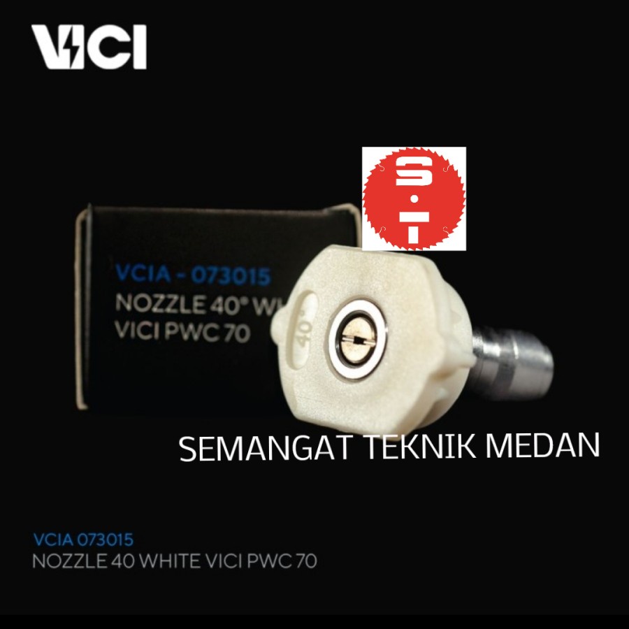 JET CLEANER KEPALA NOZZLE SPRAY WHITE PUTIH 40° PWC70 PWC 70 VICI