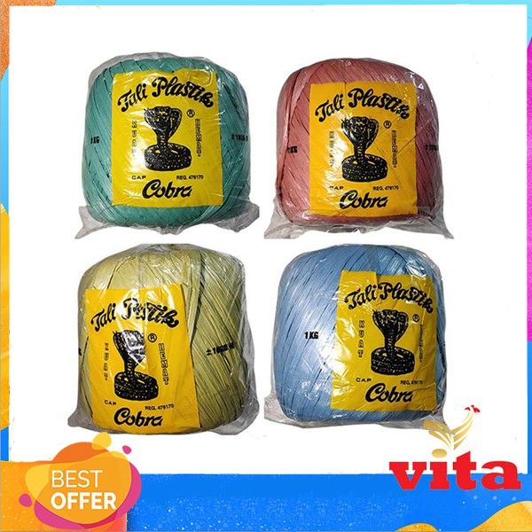 

Tali Plastik Rafia Cobra 1kg Warna Warni