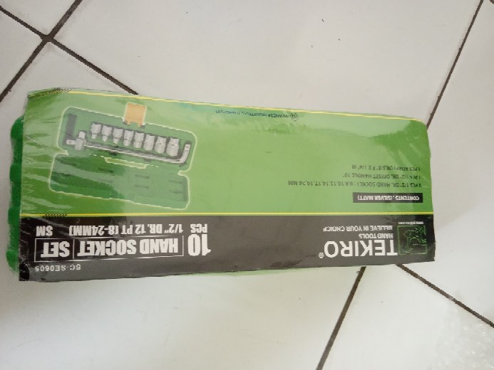 10pcs Kunci Sock Set 1/2 Inch 6pt/12pt(8-24mm)(plastik) Tekiro