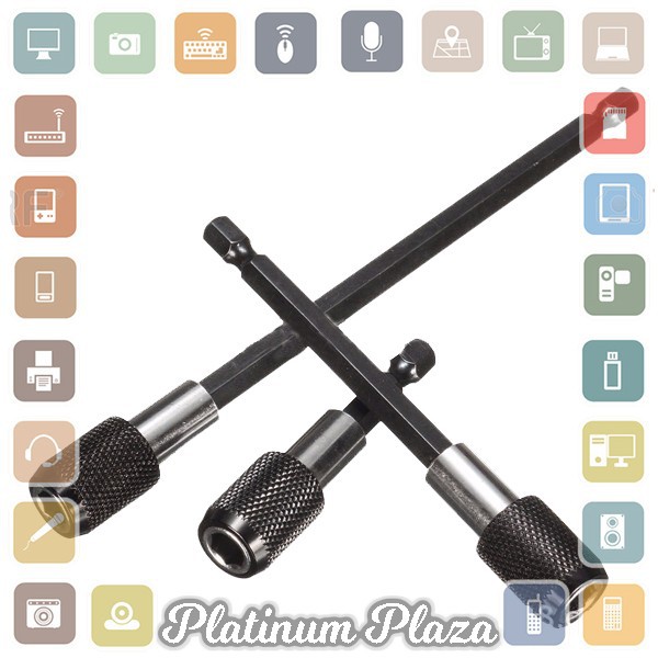 Obeng Hexagon Extension Rod Self Locking Post 3 PCS - HT43401-3P - Black`KPIS1V-