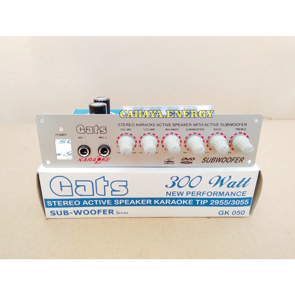 Kit Power Amplifier Speaker Aktif Stereo +Mic 300W PMPO Gats GK 050