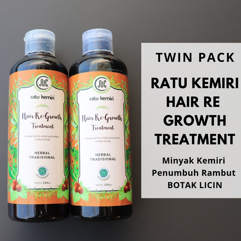 TWIN PACK - Minyak Kemiri Bakar Obat Pelebat Penumbuh
