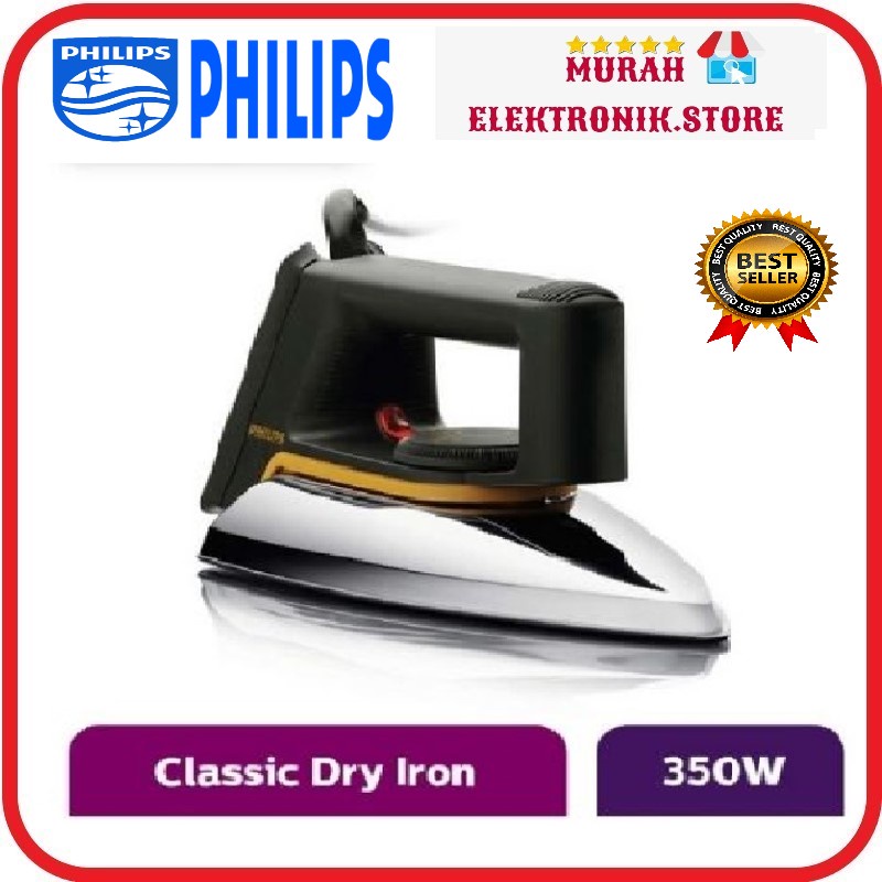 SETRIKA PHILIPS HD1172 / HD-1172 / HD 1172 [350 WATT / DRY IRON] 100% ORI