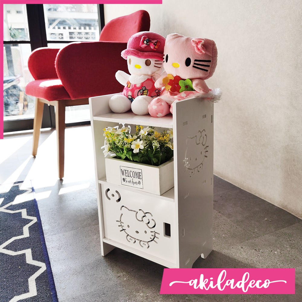 Lemari Hello Kitty Side Table Rak buku Rak kosmetik ANTI RAYAP