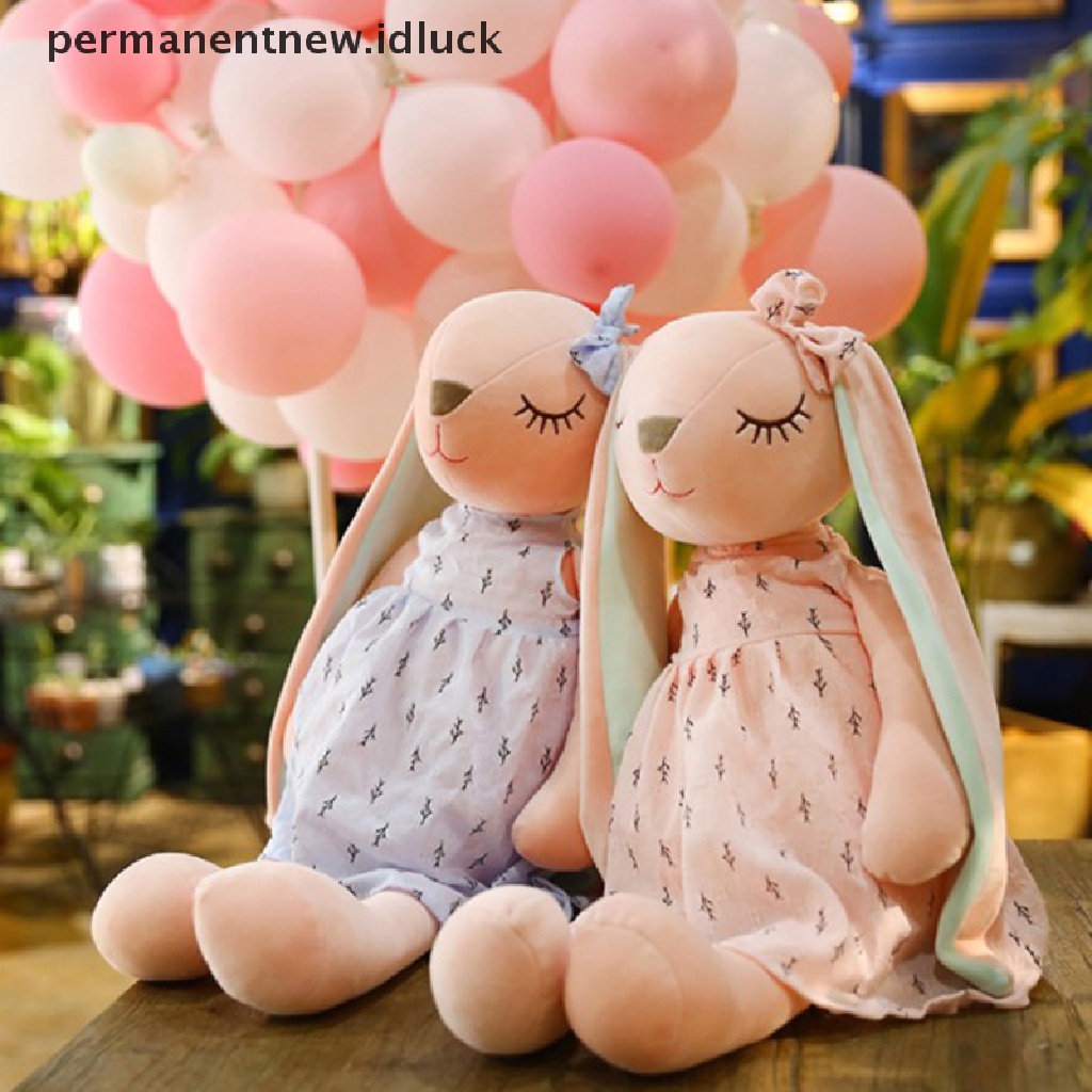 Mainan Boneka Kelinci Telinga Panjang Bahan Plush Untuk Tidur