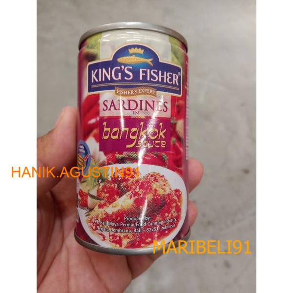 

King's Fisher Sarden mini rasa saus bangkok Makanan Kaleng 155 gr MB91