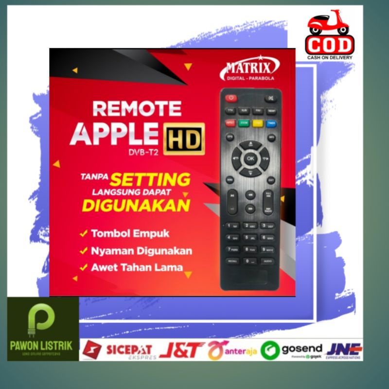 Remot / Remote Receiver Matrix HD STB DVB-T2 ORI / ORIGINAL / ASLI