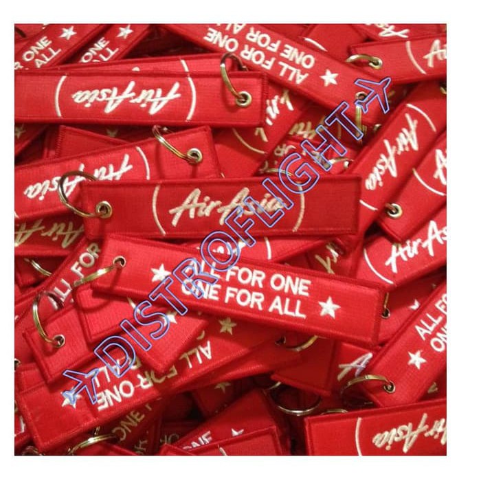 GANTUNGAN KUNCI BORDIR AIR ASIA - ALL FOR ONE