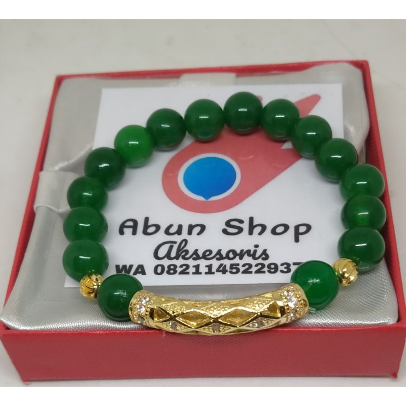 Gelang Batu Giok Import Pipa