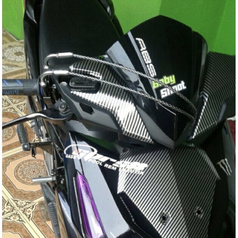 Paket selongsong gas domino plus kabel gas serat carbon paket 2item nmax pcx aerox beat scoopy dll