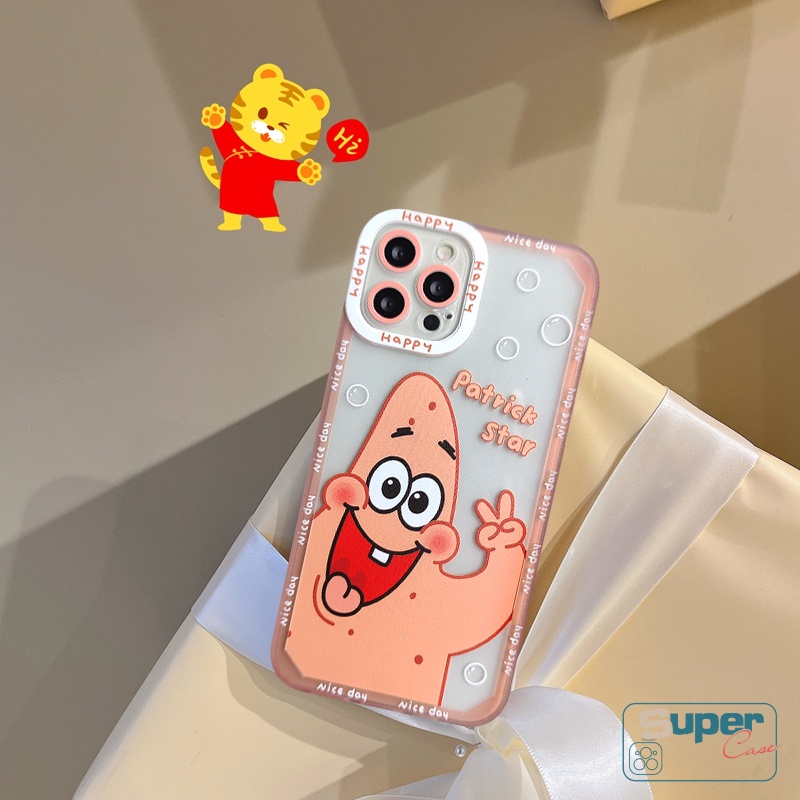 Fashion Kartun SpongeBob Ponsel Case Infinix Note 11 12 10 Pro Infinix Smart 5 6 4 Play Plus Hot 12i 11s NFC 10Lite 8 10 9 12 11 Play Transparan Tpu Lovely Patrick Star Soft Cover