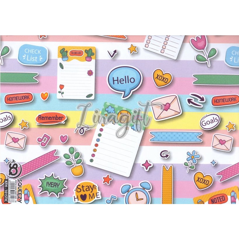 ( 5 Lembar ) KERTAS KADO SQ DOFF - GIFT WRAPPING PAPER STICKER ICONS CUTE SIMBOL STIKER BUNNY EMO EMOTICON