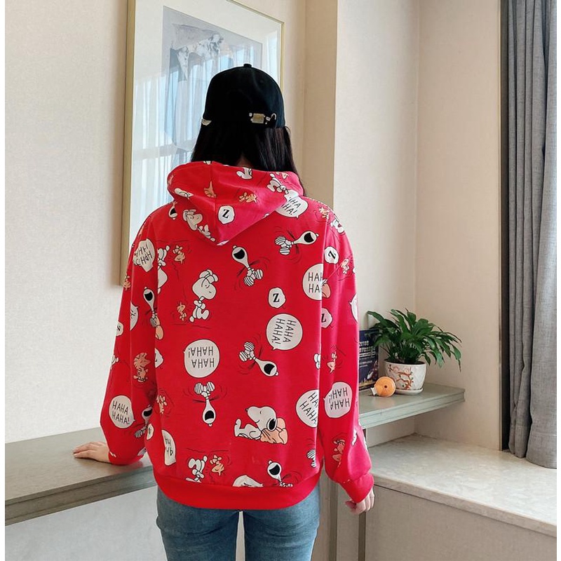 Victoria  Hoodie Sweater Motif Kartun Import Tanpa Kantong 4050