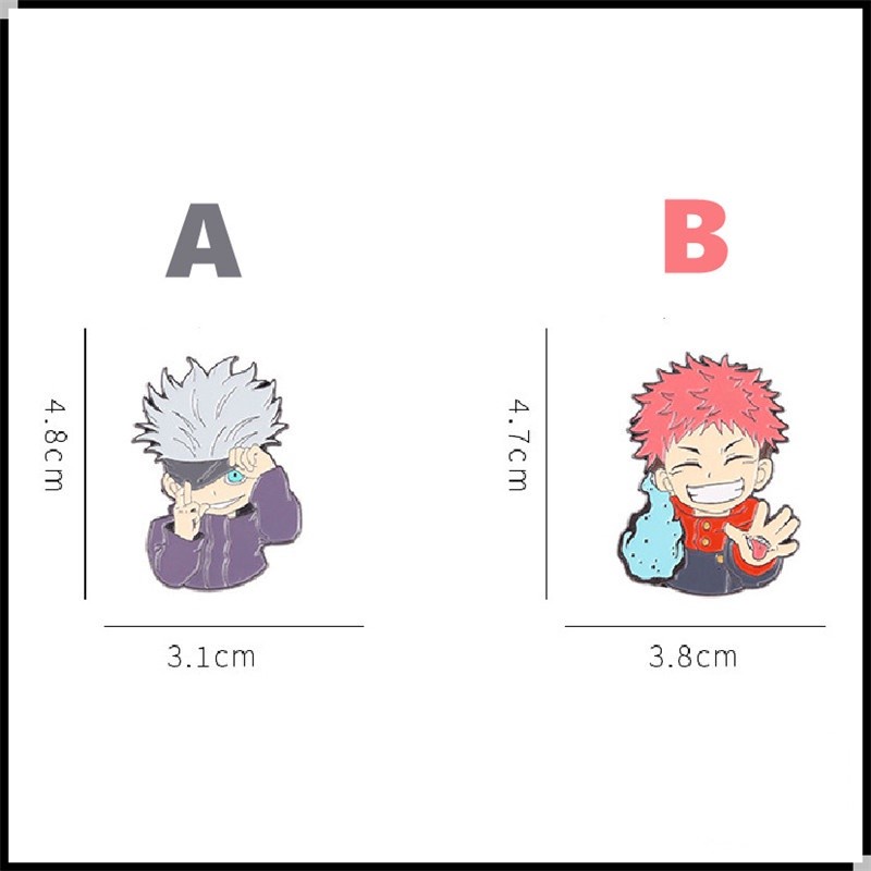 JK007 – Brooch Bros Anime Cosplay Jujutsu Kaisen Satoru Gojo Yuji Itadori