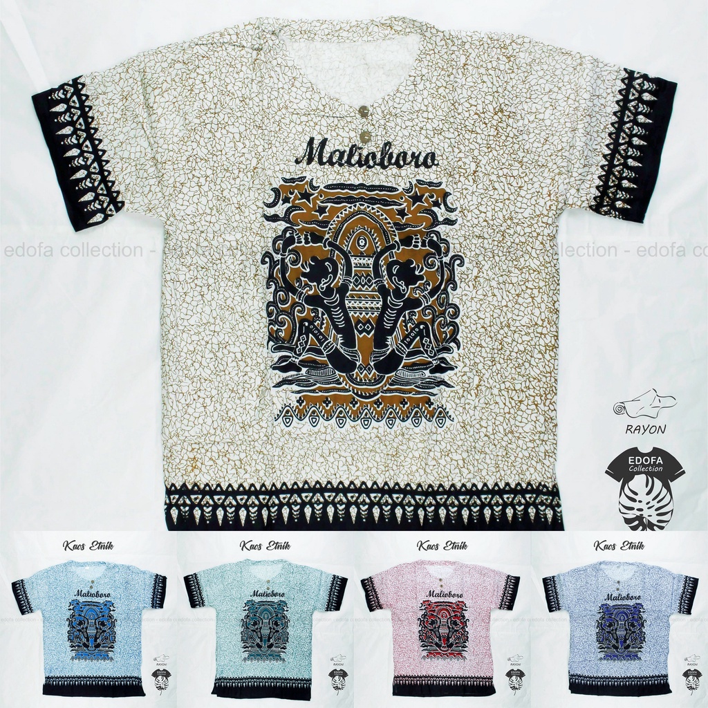 Kaos Etnik Jogja Malioboro Pria Wanita Motif Asmat