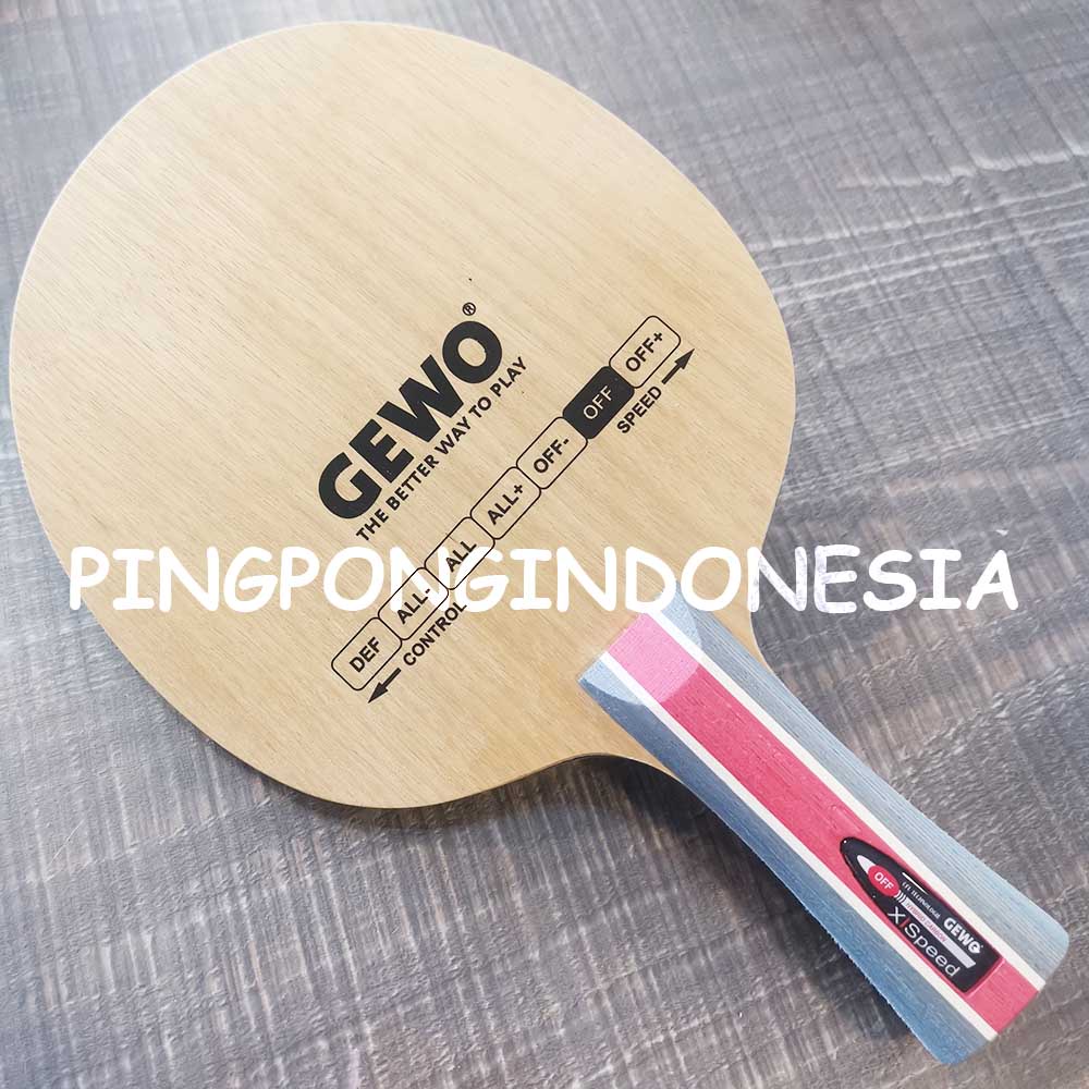 Gewo Hybrid Carbon X/Speed - Kayu Pingpong Blade Tenis Meja Bet Bat Offensive
