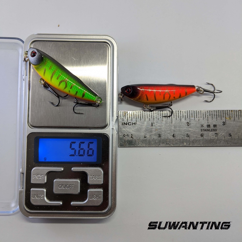 Umpan Pancing Fishing Lure WTD Pencil  Top Water Hengjia Mirip Dw62 Treble Hook ~ SUWANTING ~