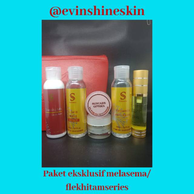 PAKET EKSKLUSIF (6pcs) MELASEMA/FLEK HITAM SHINESKIN