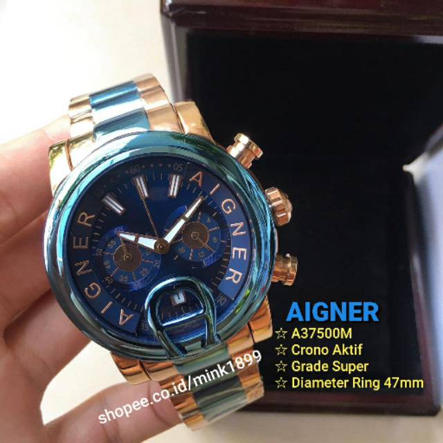 JAM TANGAN PRIA AIGNER A37500EXM CHRONOGRAPH SUPER BOX EXCLUSIVE