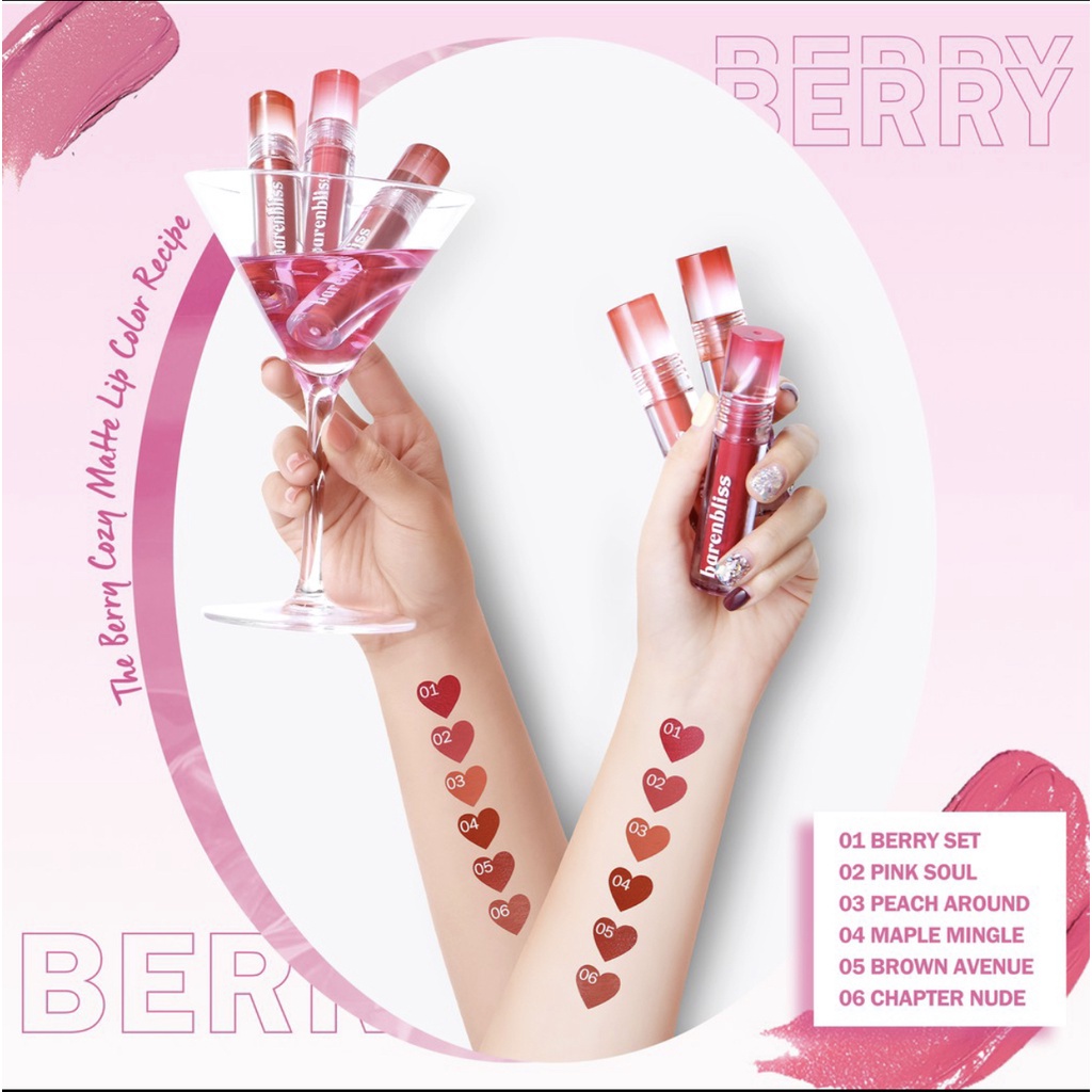 BNB barenbliss Berry Makes Comfort Lip Cream Korea Liquid Lipstik Lip Tint Lip Colour BPOM