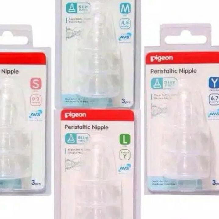 Flash Sale✔️ Pigeon Peristaltic Nipple Standard Neck isi 3/ pentil/ nipple standard/ dot anti sendat