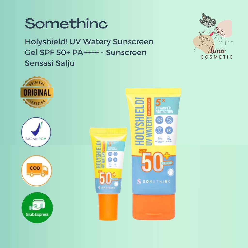 SOMETHINC Holyshield! UV Watery Sunscreen Gel SPF 50+ PA++++ - Sunscreen Sensasi Salju