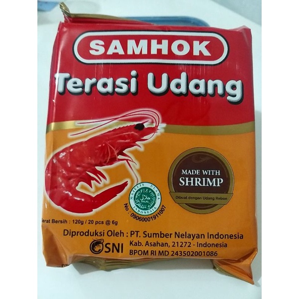

Terasi Udang Samhok @6gr x 20 pcs
