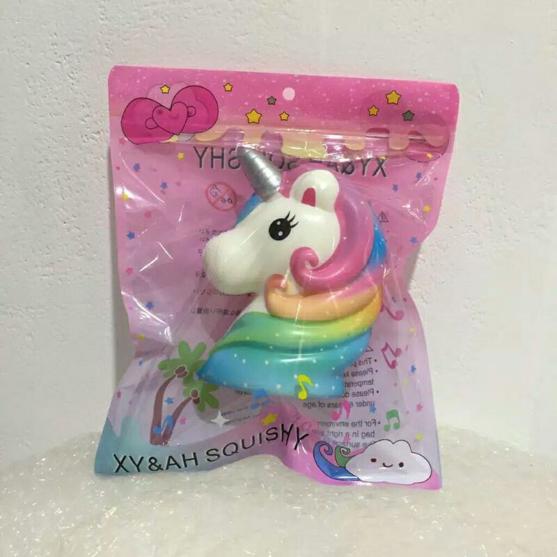 Mainan Squishy Import Kepala Unicorn Galaxy Cute