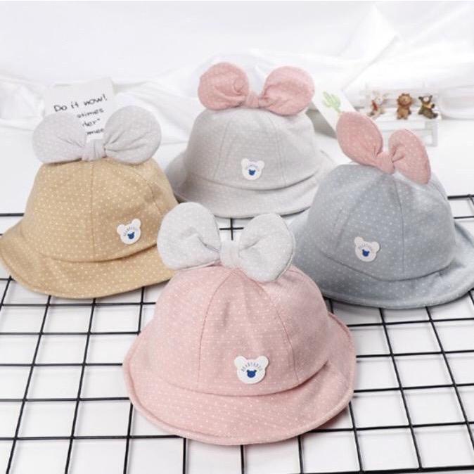 IMPORT TOPI BUCKET ANAK BAYI BALITA PEREMPUAN DENGAN PITA PREMIUM BEARYABOO