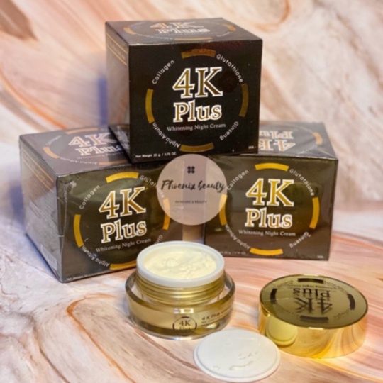 READYSTOCK 4K PLUS Whitening Night Cream Original Thailand 100  4K Plus gojiberry