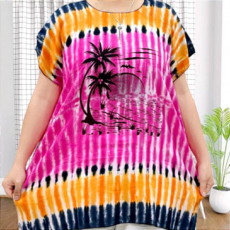 baju jumbo wanita motif tie dye baju tie dye jumbo wanita bahan rayon berkwalitas adem dan lembut