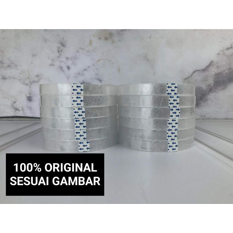 

LAKBAN SOLASI 12mm × 72 YARD/ ISOLASI TAPE 12mm BENING 1/2 INCH × 72 YARD