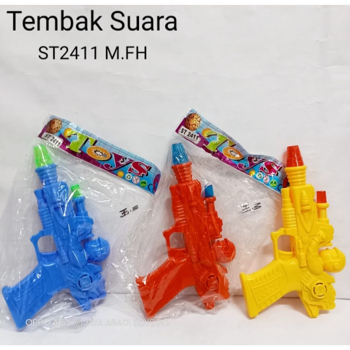 ST2411 - Mainan Pistol Suara Bunyi Lampu Bentuk Robot ada 3 Warna ST 2411