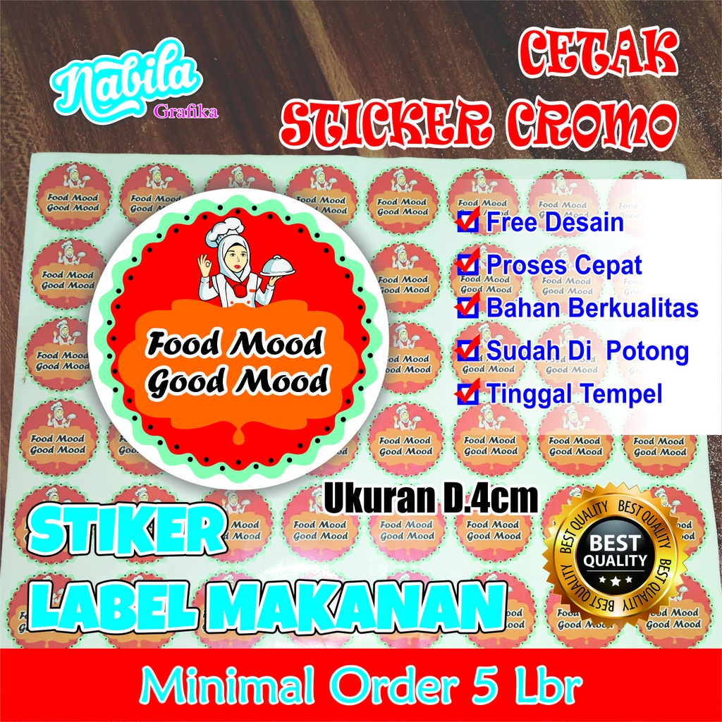 

STICKER/STICKER LABEL/STICKER LABEL MAKANAN COSTUM UKURAN A3+