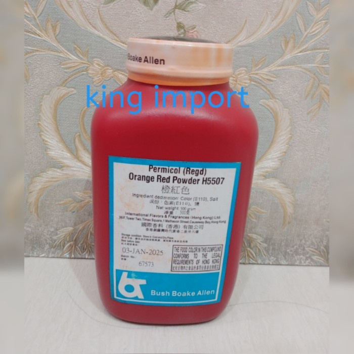 

ORIGINAL MURAH Permicol (Regd) Orange Red H5507 pewarna