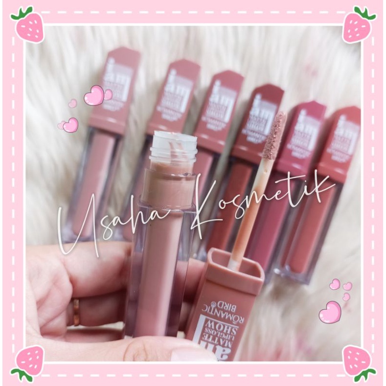 PROMO 6PC!! LIP GLOSS ROMATIC BIRS NUDE MATTE RB203L