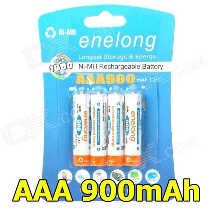 Enelong Baterai Cas Ni Mh AAA 900mAh 4 PCS Batre A3