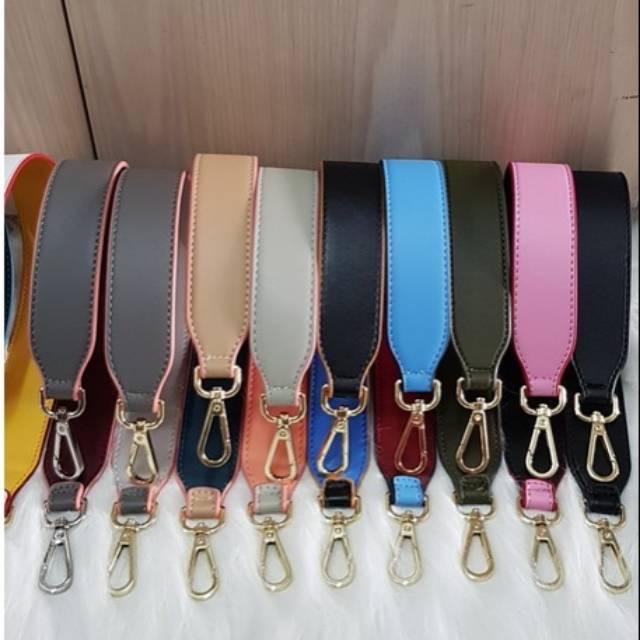 bagstrap short 58 cm PU leather two tone tali tas 2 warna strap tas polos