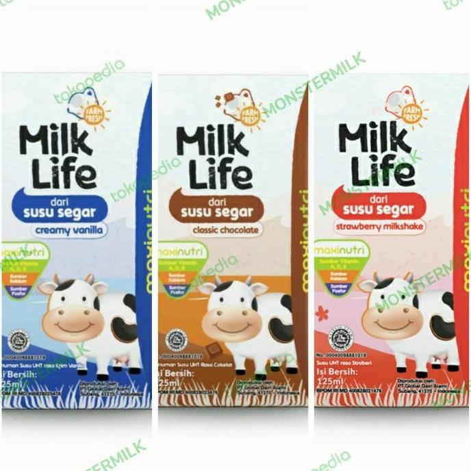 

BISA COD MILKLIFE UHT MILK 125ML (40X125ML) - Vanila