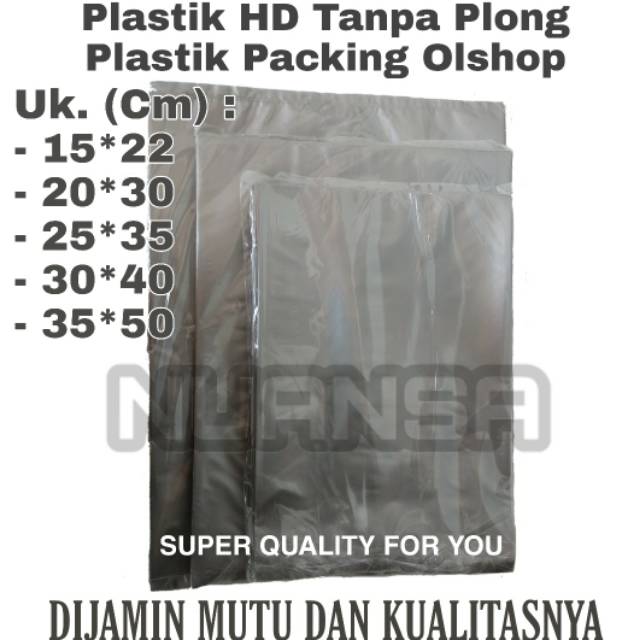 Jual Plastik Hd 25x35 Cm 100 Lembar Plastik Packing Olshop Tanpa Plong Tebal Best Quality 0049