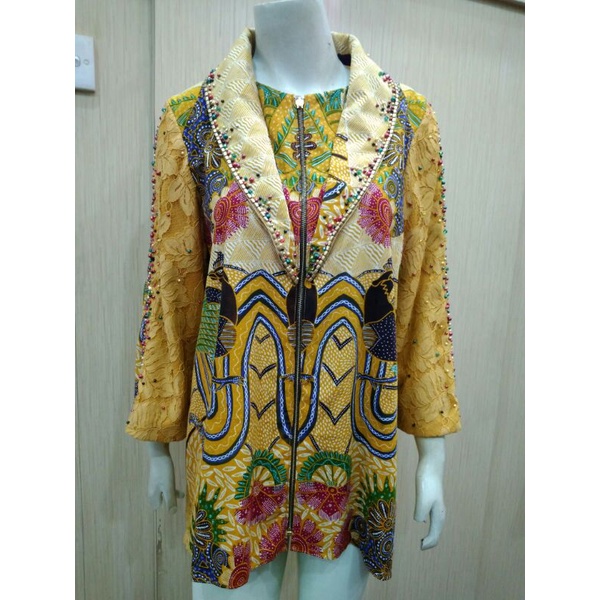 Blus Batik Kombinasi
