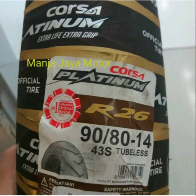 Ban corsa platinum R26 for lexxi/Vario 125/150/110/Beat F1/Pop/Esp/Street/Mio M3/Mio J/X-Ri