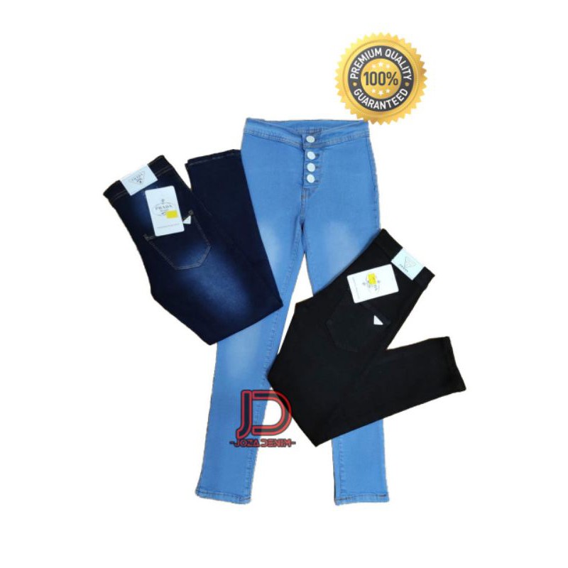 Celana Jeans Anak Tanggung Kancing Size 24-26 Soft Jeans Strech Tebal / Celana Anak Jeans