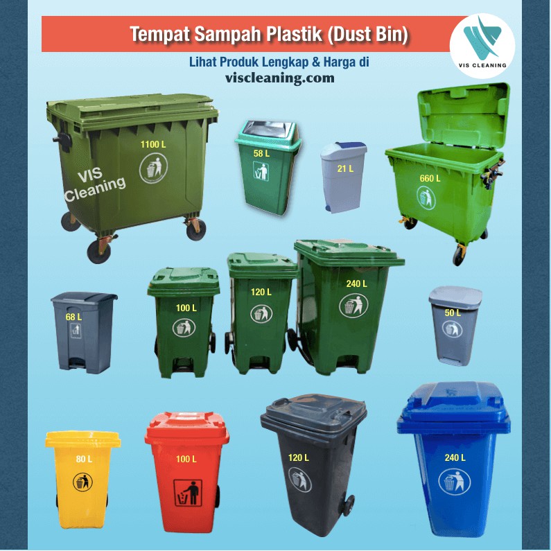 Tempat Sampah Plastik 100 L ( Plastic Dust Bin )